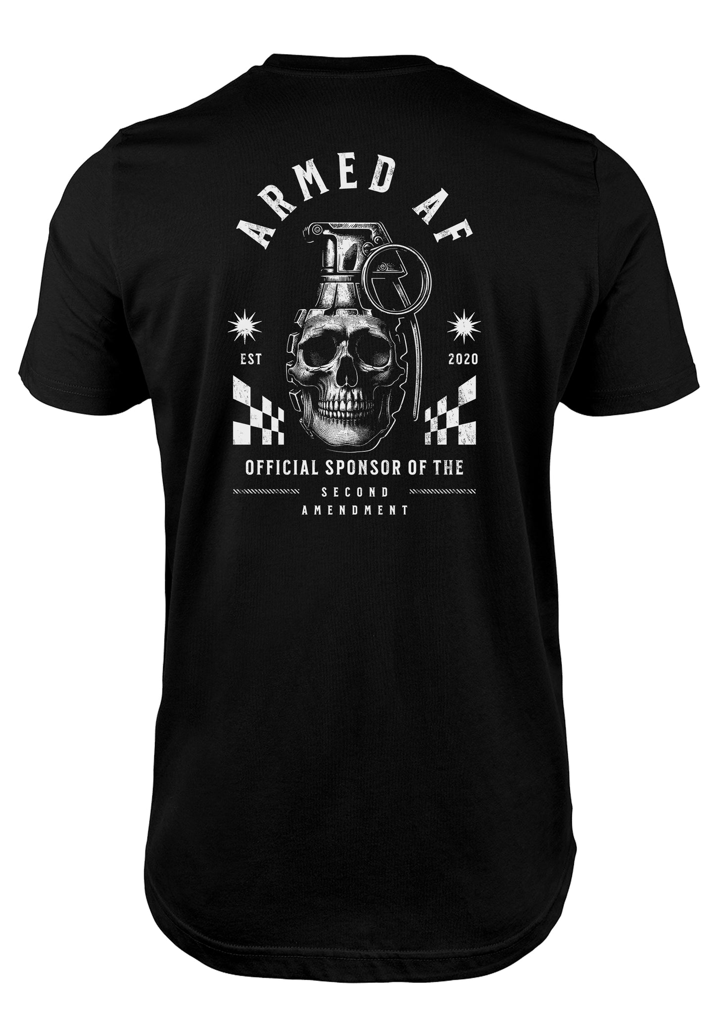Second Amendment t-shirt with grenade skull