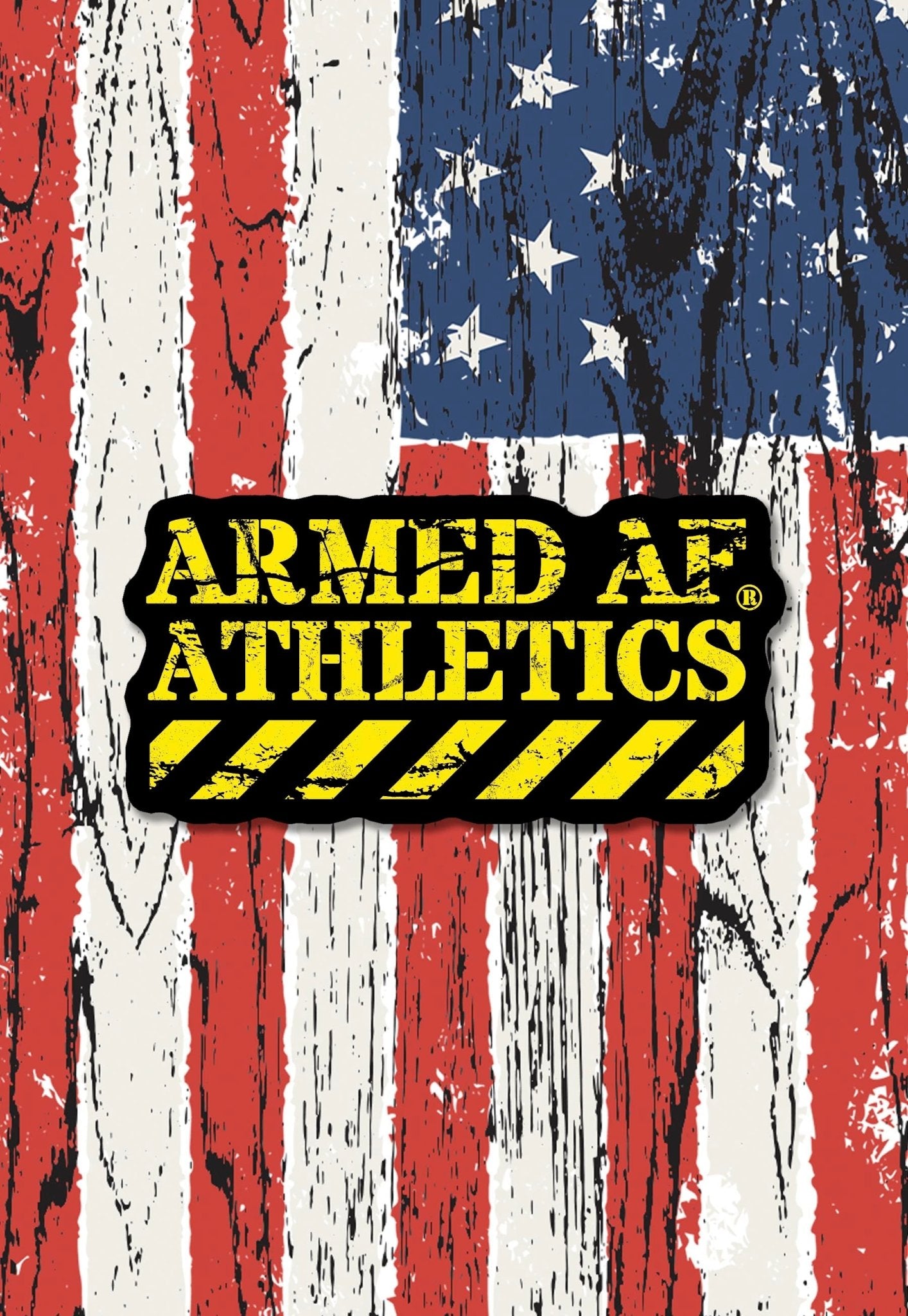 Armed AF® Athletics Caution Tape sticker - ArmedAF
