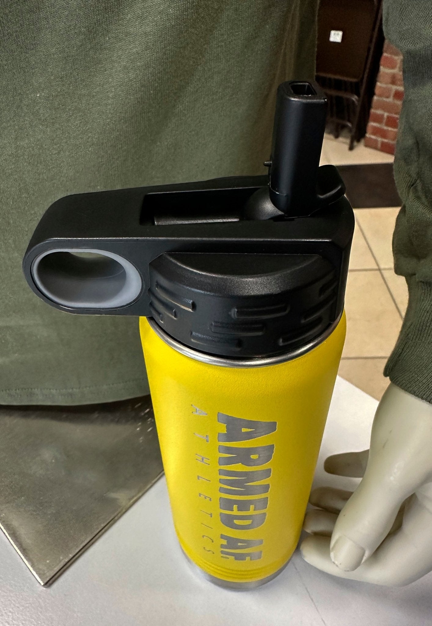 Armed AF® Athletics Yellow water bottle - ArmedAF