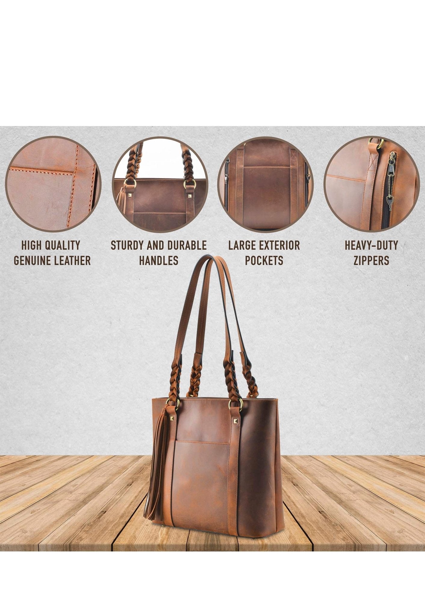 Bella leather conceal carry purse - ArmedAF