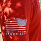 American Flag on Sleeve of Armed AF® brand tee shirt