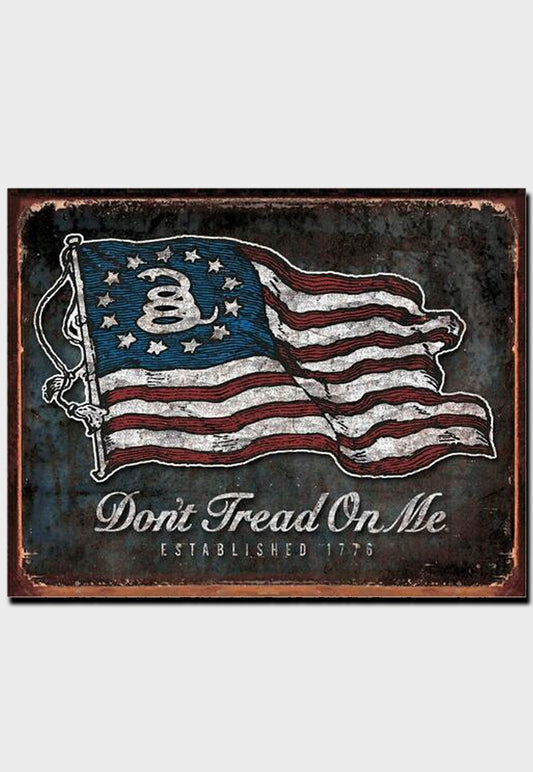 Don't Tread on me Betsy Ross tin sign - ArmedAF