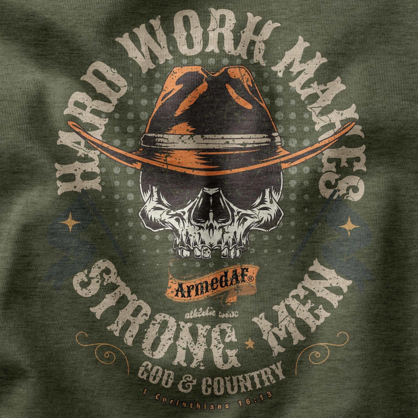 Hard Work Makes Strong Men Athletic t-shirt - ArmedAF