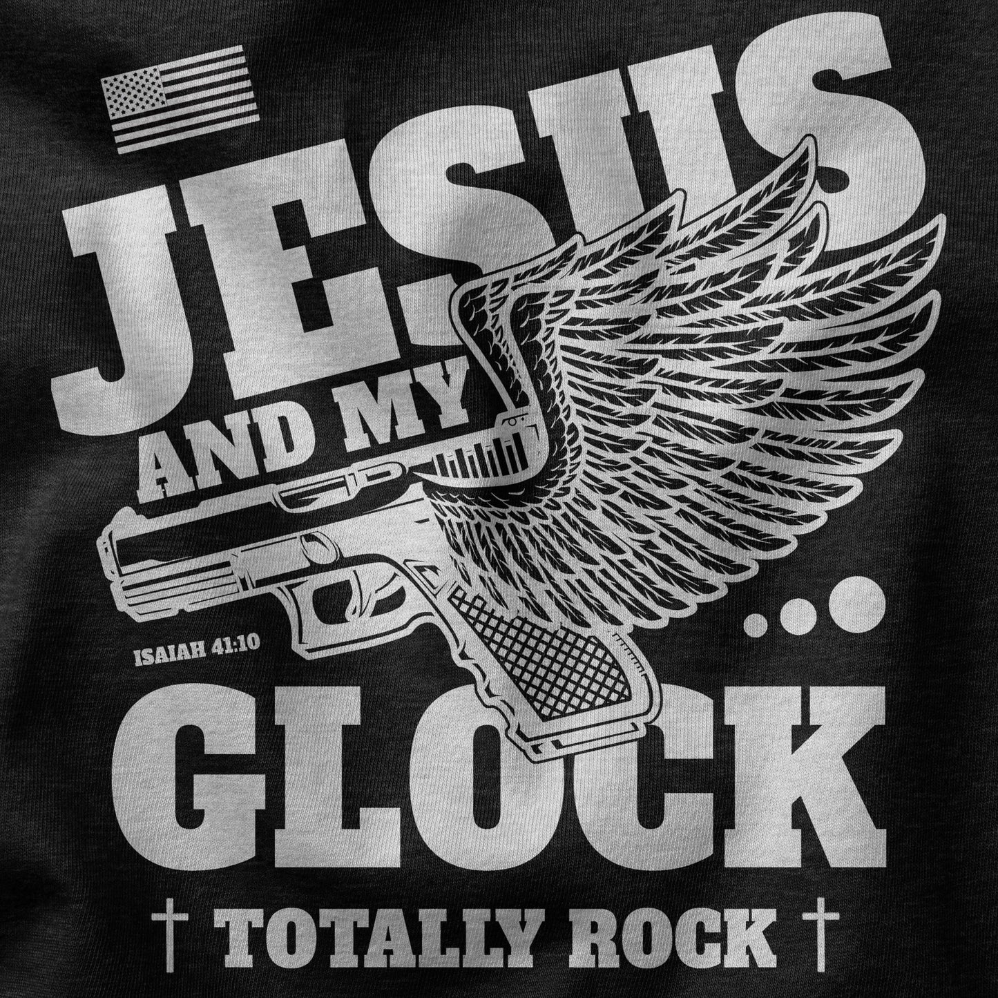 Jesus and My Glock Totally Rock women's vneck - ArmedAF