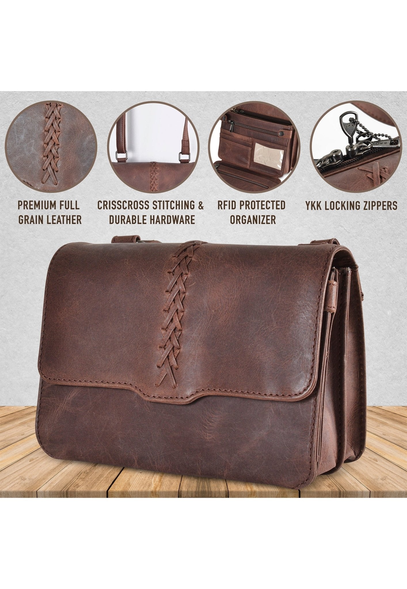 Jolene leather conceal carry pack - ArmedAF