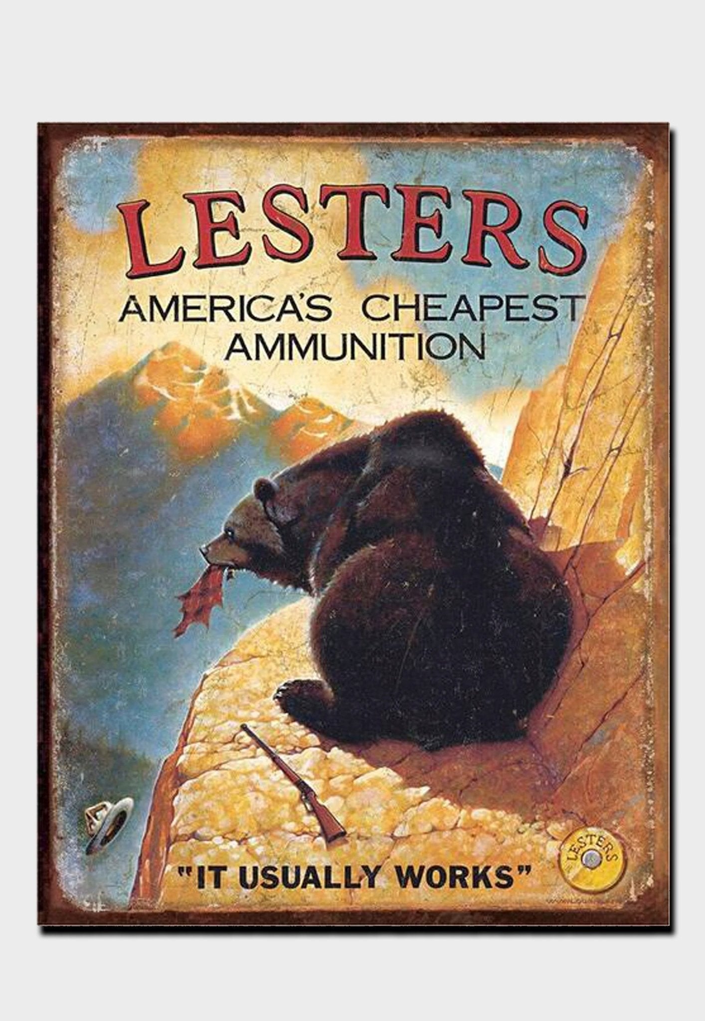 Lester's Ammo tin sign - ArmedAF