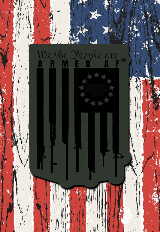 Second amendment flag sticker - ArmedAF