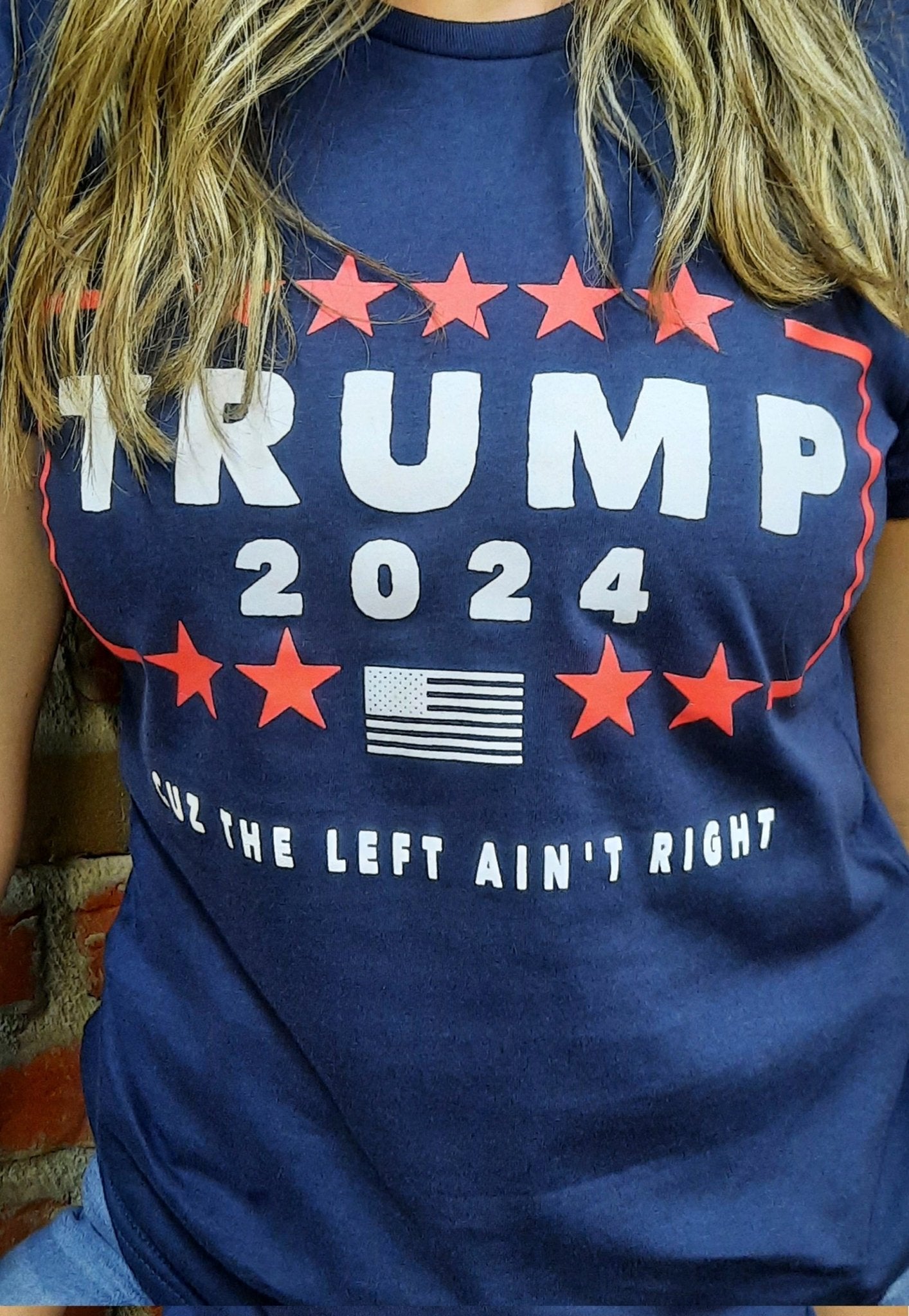 Trump 2024 t-shirt Cuz the Left Ain't Right - ArmedAF