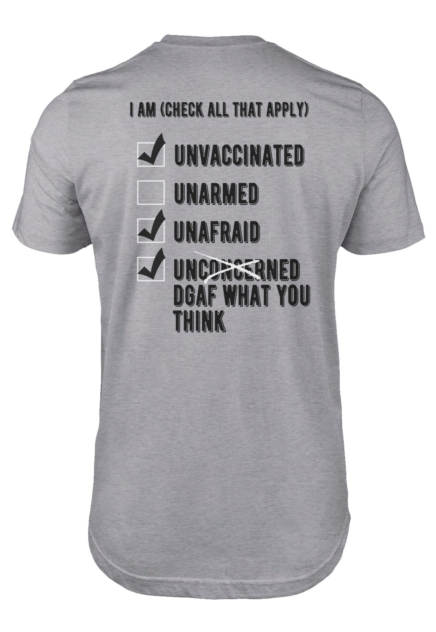 Unvaxxed & Unafraid t-shirt - ArmedAF