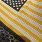 American flag closeup detail on shooting shirt