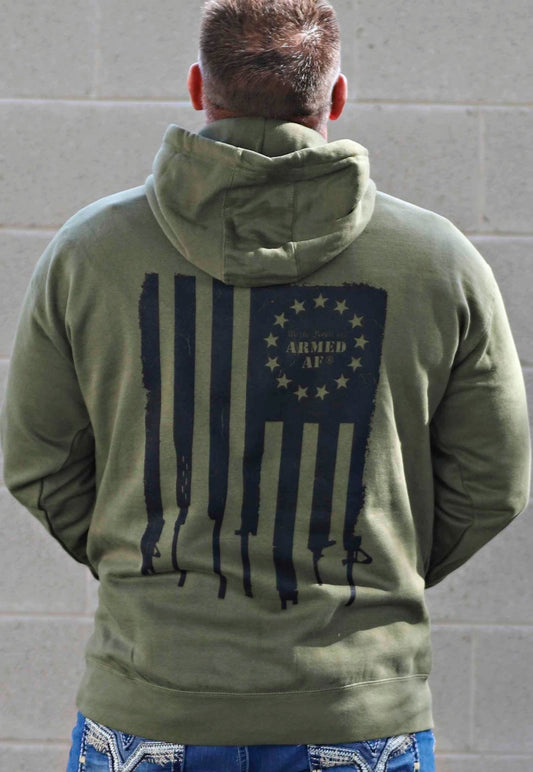 Armed AF® Gun Flag hoodie - ArmedAF