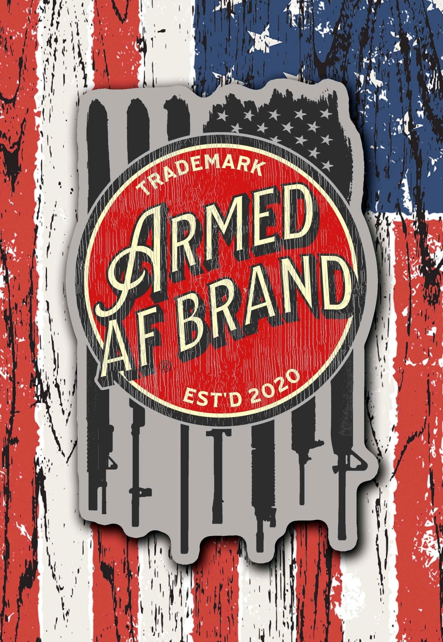 ArmedAF® Barbershop logo sticker - ArmedAF