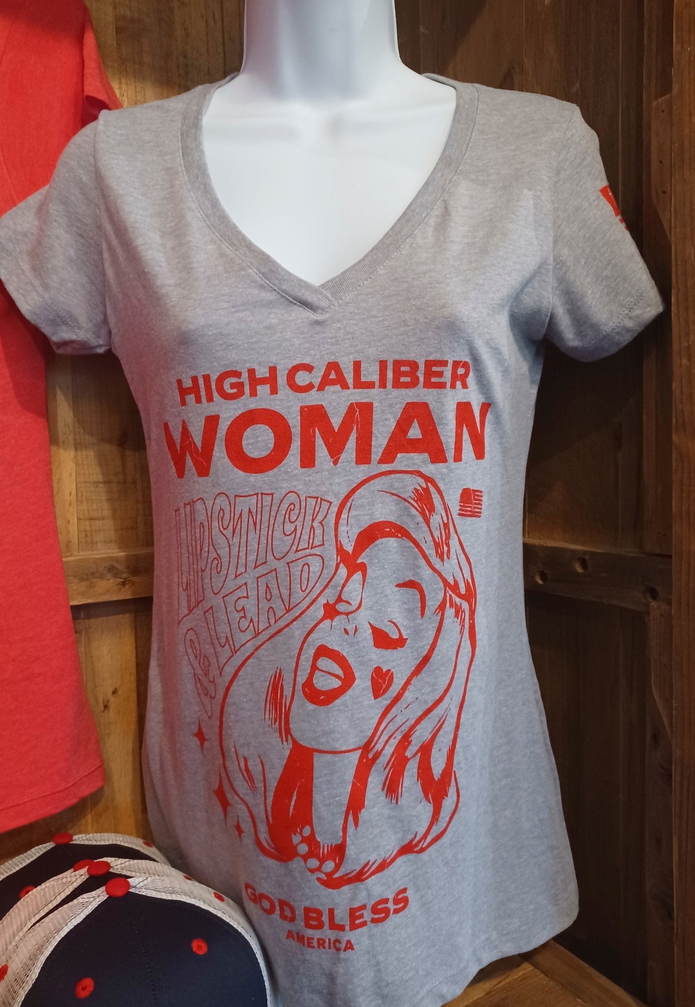 High Caliber Woman ladies vneck - ArmedAF